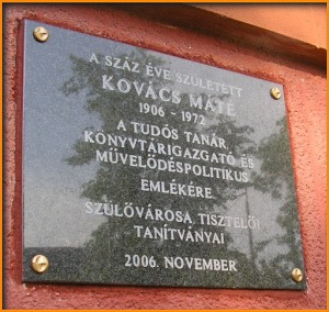 Kov�cs M�t� eml�kt�bla
