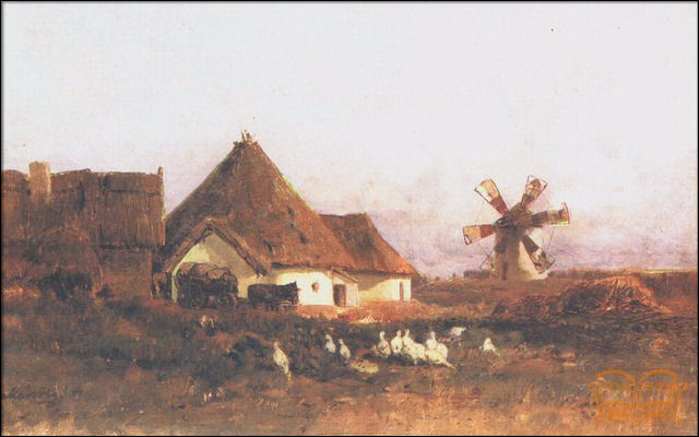 Táj szélmalommal (Részlet Szintivánról)