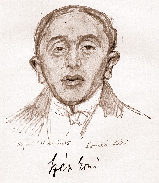 Somló Lili rajza Szép Ernőről