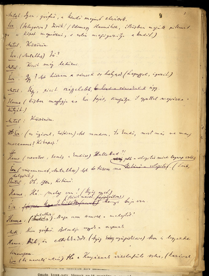 Szép Ernő: Grófkisasszony kézirat